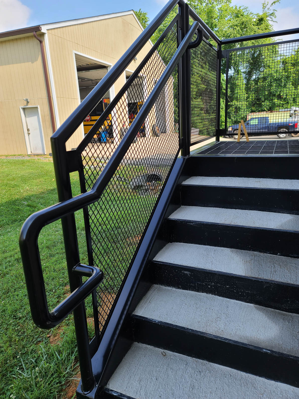 This showcases a completed loudoun stairs project within a home in northern virginia. This showcases the rails that they handmade. 