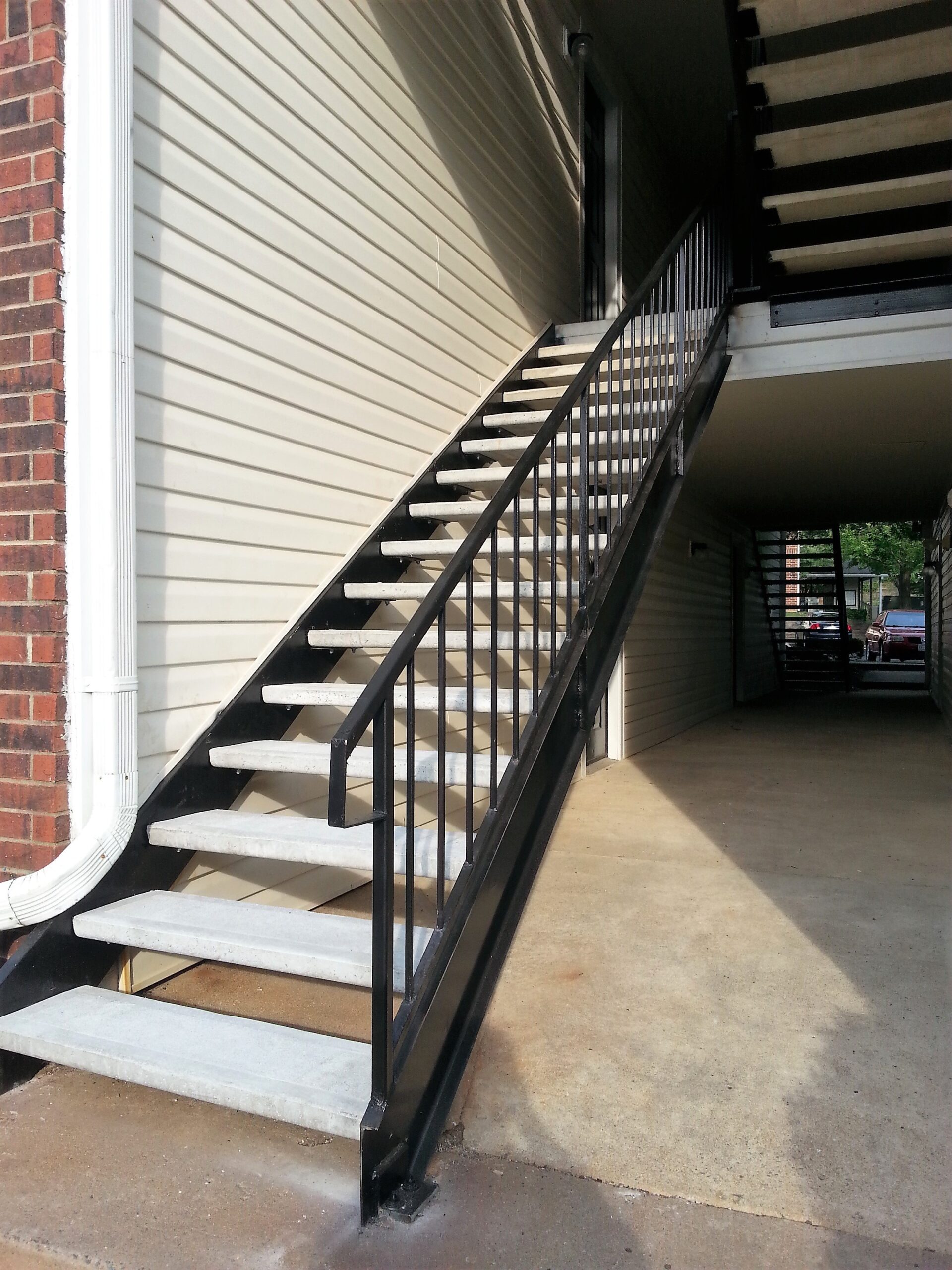 This showcases a completed loudoun stairs project within a home in northern virginia. This showcases the rails that they handmade. 